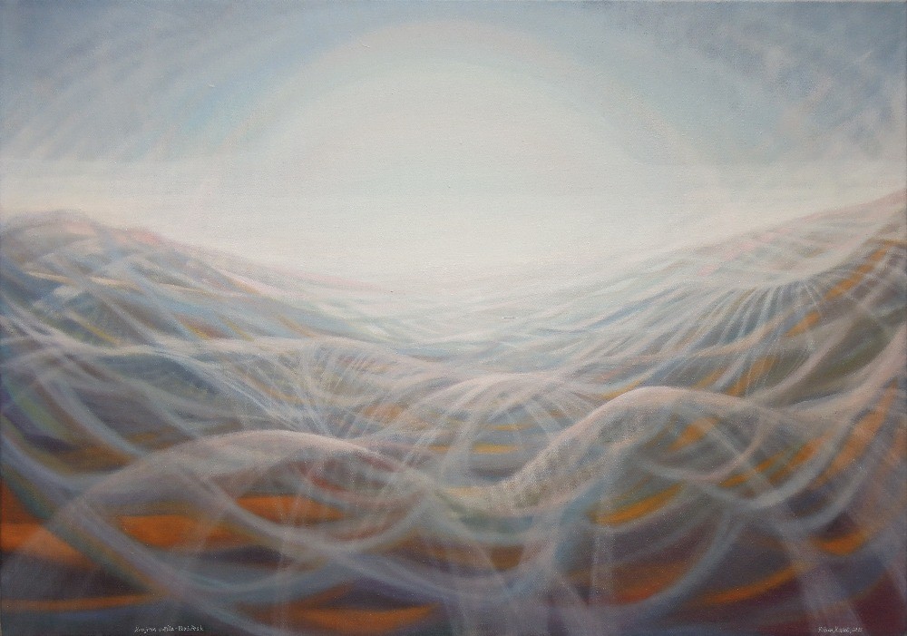 Krajina světla-rozbřesk, olej na plátně, 2015, 70 x 100 cm